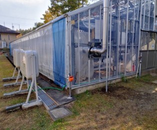 写真：暖房機設置